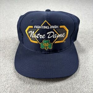 Notre Dame Vintage Signature Hat Cap Strap Back Fighting Irish Football